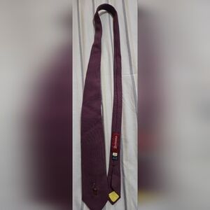 Rare Vintage Ralph Lauren Burgundy Patterned Men's Tie 100% Wool